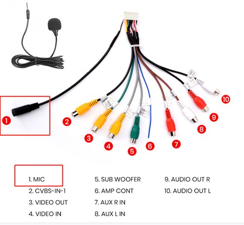 Cavo rca 20pin microfono - rca,