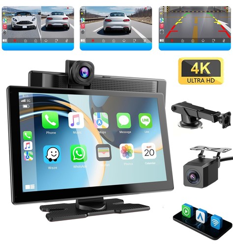 Dashcam essgoo 4k wireless - dashcam, 9"
