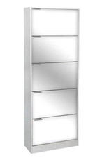 SCARPIERA SPECCHIO SLIM 5 ANTE 180*62*24cm DOPPIA PROFONDITà SALVASPAZIO MODERNA