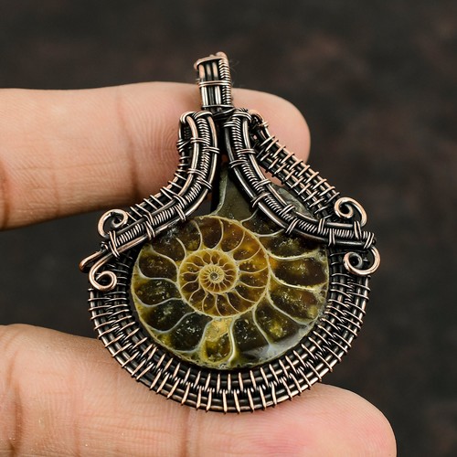Ammonite fossile gioielli rame