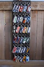 Portachiavi LETTERE iniziali nome NUMERI da TARGHE AMERICANE AUTO ORIGINALI USA