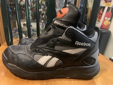 Reebok D-Time nero/acciaio/bianco/swag arancione Dee marrone raro retrò taglia 7,5