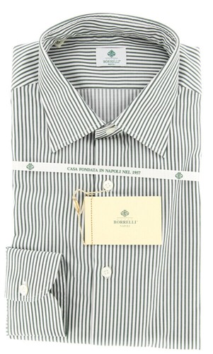 Camicia righe verde scuro - a,