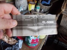 Manuale  SHARP  EL  508A CALCOLATRICE  --CODICE 2024