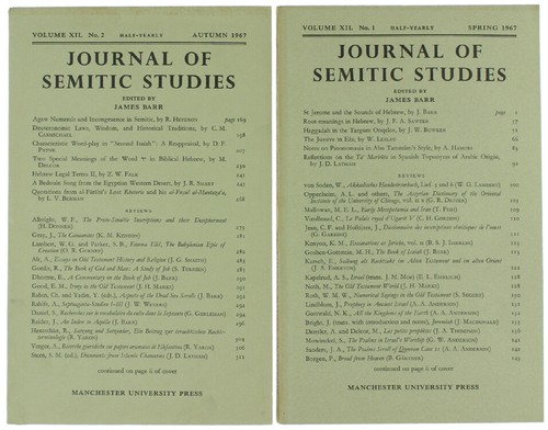 Journal semitic studies - semitic,