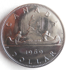 1969 DOLLARO CANADESE - AU PROOF LIKE - SPEDIZIONE GRATUITA - Bin #1001
