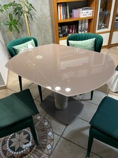 tavolo cristallo color tortora