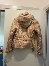 Giubbotto piumino cappuccio cerniere cintola giacchetto refrigiwear cruz M oro d