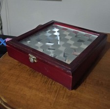 SCACCHIERA DA SALOTTO IN LEGNO / VETRO