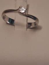 Anello solitario oro bianco 18