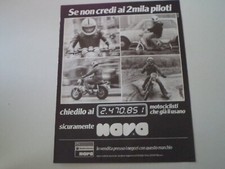 advertising Pubblicità 1977 CASCO HELMET NAVA e PIAGGIO CIAO 50/SUZUKI RV 90