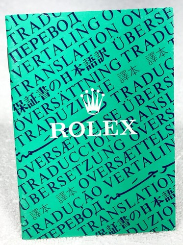 Rolex translation booklet - rolex,