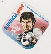 CALCIO JUVENTUS DINO ZOFF CAMPIONE DEL MONDO - SCARPE SUPERGA ADESIVO PUBBLICITA