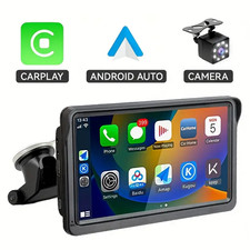 2K 7" Touchscreen Wireless CarPlay Android Auto Portable Car Radio BT FM