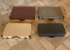 vecchia valigia in cartone damasco e fibra vintage modernariato suitcase trunk