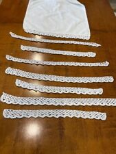 bordi uncinetto vintage per asciugamani colore bianco 