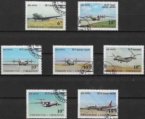 Timbres avions ouzbékistan - avions,