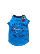 VIBRANT LIFE' SEI PHO REALE? TEE SHIRT CANE COLORE BLU TAGLIA M