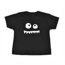 T SHIRT Halloween bambino Kids T-Shirt Monster Face cotone 100%