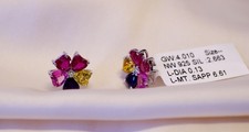 Orecchini 6,61 CT Zaffiro