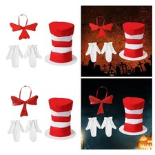 Cappello da gatto rosso bianco