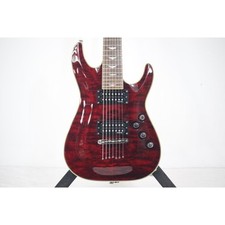 SCHECTER AD-OM7-EXT usato acero + corpo in mogano 7 corde rosso