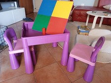 Tavolino gioco multifunzione con 2 sedie – piano double face