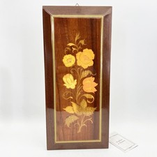 Antico Placca Tavola in legno intarsiata stile sorrentino da Muro Appendere 900