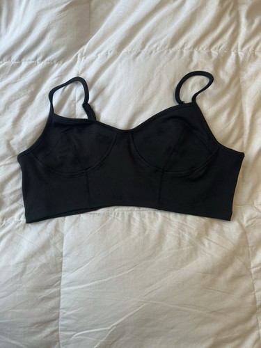 Crop top bralette nero
