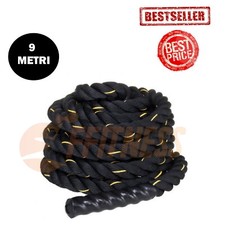 CORDA FITNESS ALLENAMENTO 9 METRI 35 MM FUNE CROSSFIT POWER BATTLE ROPE SPORT