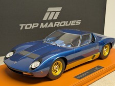 1:12 Top Marques Lamborghini Miura SV blu metallizzato con vetrina NUOVO NUOVO