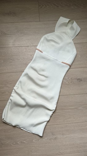 Abito vestito bodycon bianco