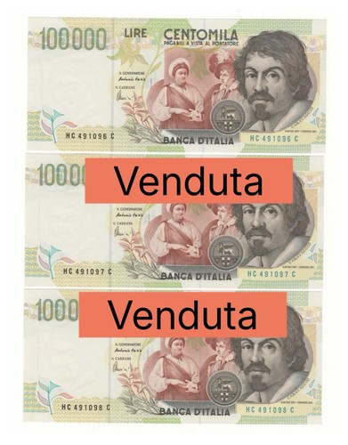 100000 lire caravaggio - 100000,