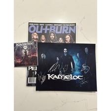 KAMELOT FOTO FIRMATA AUTOGRAFATA 8x10, ADESIVO RIVISTA OUTBURN