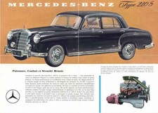 Catalogue Brochure Mercedes 220 S W180 1958 France