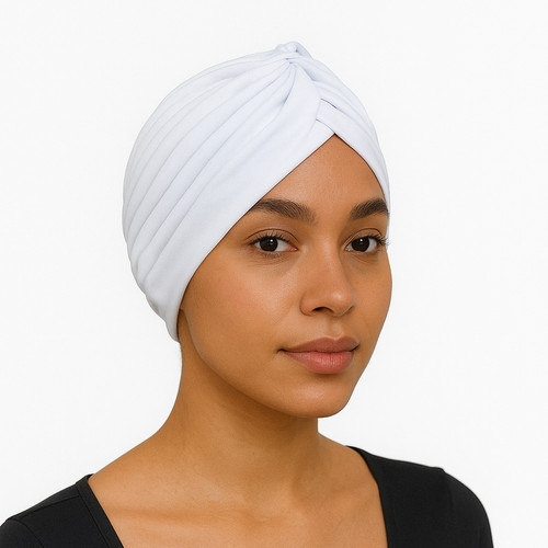 Turbante bianco donna unisex
