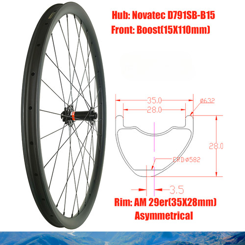 Ruota anteriore carbonio 29 - carbonio,