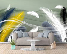 Carta da parati in seta piuma