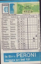 TOTOCALCIO schedina n. 41 del