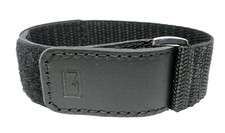 CINTURINO OROLOGI DIVER RICAMBIO APERTURA STRAPPO,ANSA 24mm,NERO,QUONDAM ITALY