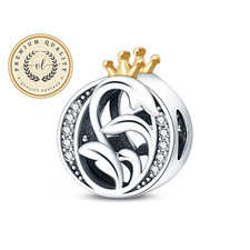 Crown letter charm o - charm,,