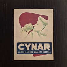 1952 #2 Cynar - Original AD Advertising 26x33 Pubblicità Vintage