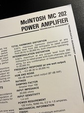 MCINTOSH MC202 AMPLIFICATORE