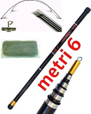bilancia da pesca mt. 6 con rete 20 mm archi mt. 1,50 morsetto pesca bilancella