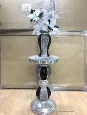 TAVOLO E VASO ARGENTO NERO CON