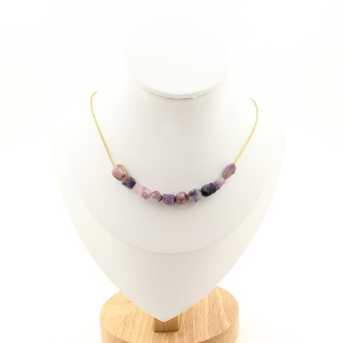 Collana perle charoite - 10,