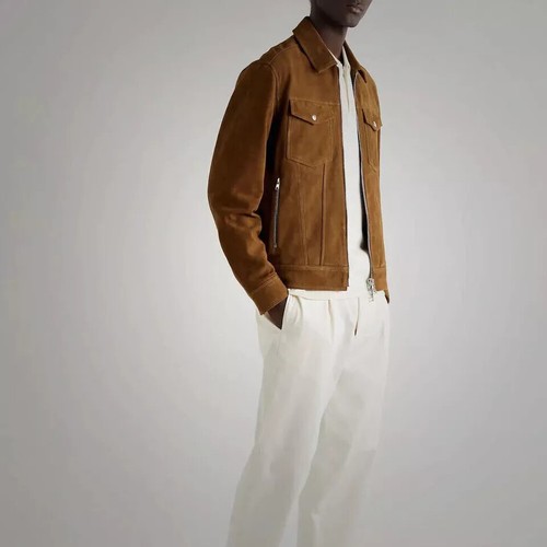 Men tan suede - suede, leather
