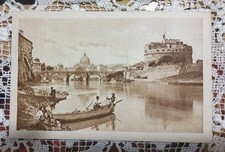 Cartolina Epoca Nero Di Seppia Castello E Ponte S. angelo Roma 1930