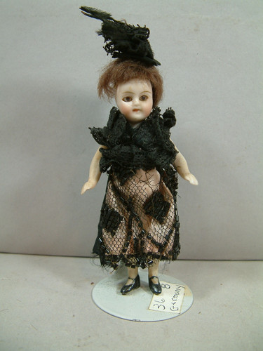 Bambola antica tedesca - bambola, 4,5"