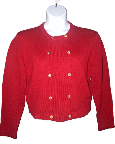 Maglione cardigan rosso